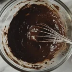 A Top Down View Of A Step By Step Baking Process For A Gluten Free Chocolate Cake