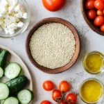 Fresh Mediterranean Quinoa Salad Ingredients